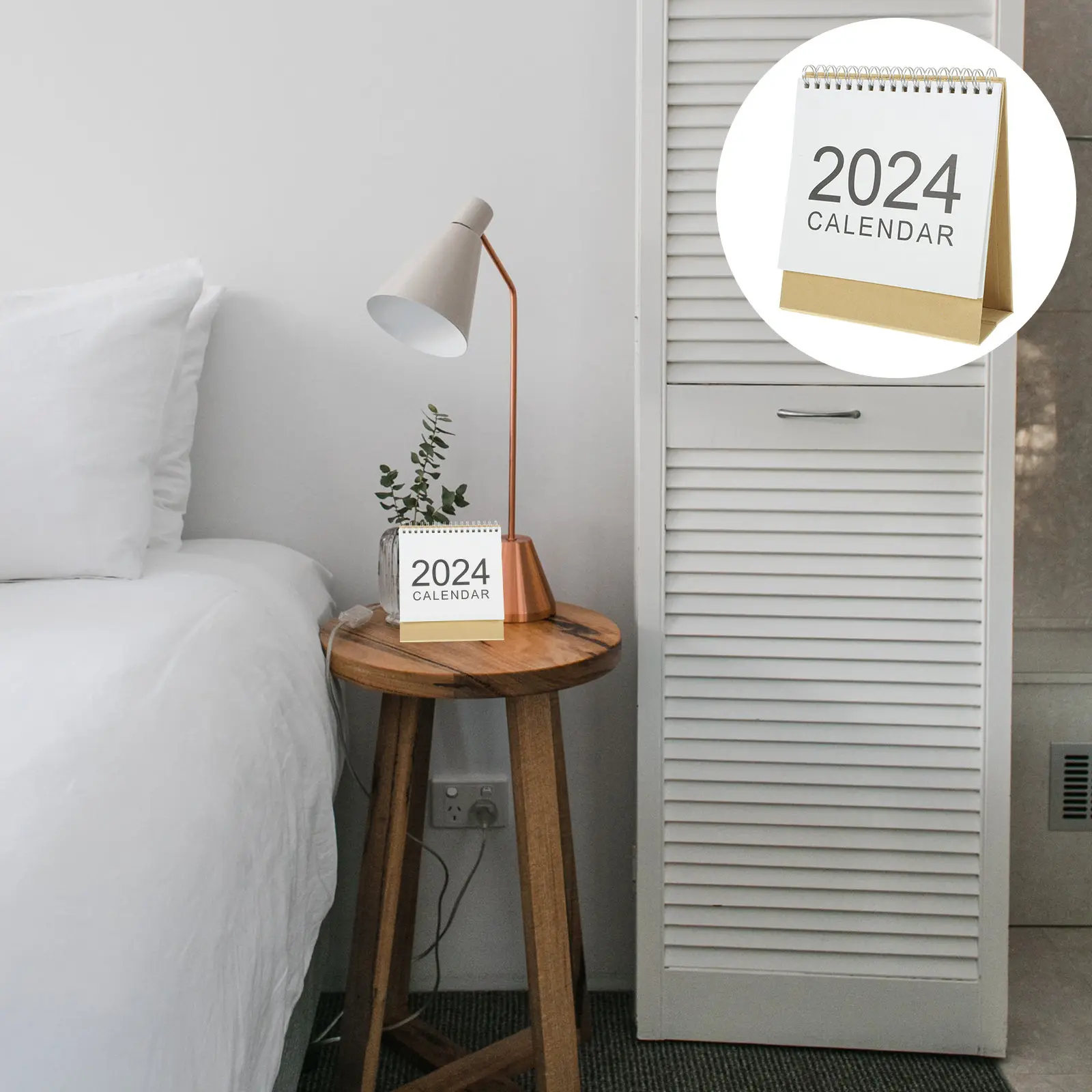 

Monthly Desktop Calendar 2023 Home Decor Accessory Thick Paper Material Simple Design Practical Scheduler Coil Design