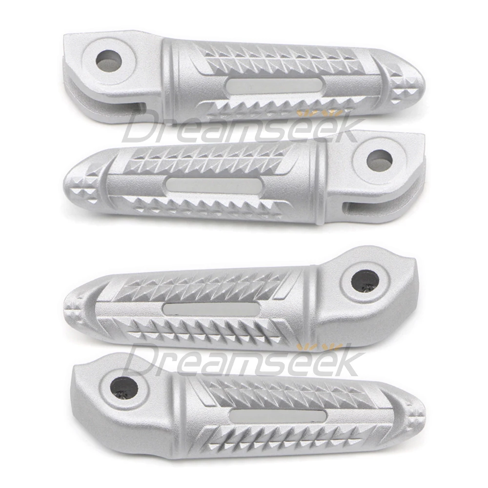 

Подножки передние и задние для мотоцикла Triumph Street Triple 765R 765RS 2020+ (для водителя и пассажира), серебристые, алюминиевые