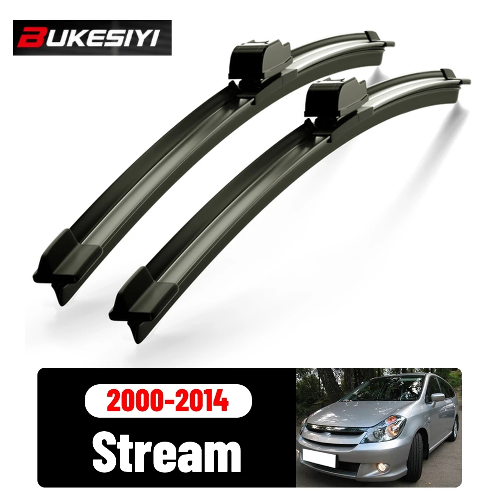 2PCS Front Wiper For Honda Stream 2000-2014 Silent Durable High Quality Windshield Wiper Blades Accessories 2004 2006 2012 2013
