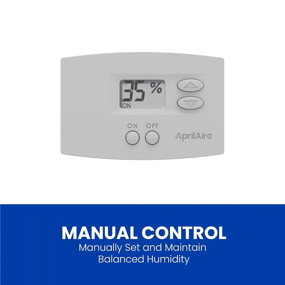 مرطب بخار يدوي للمنزل بالكامل مع مروحة مثبتة على الحائط للمنزل ، بدون HVAC