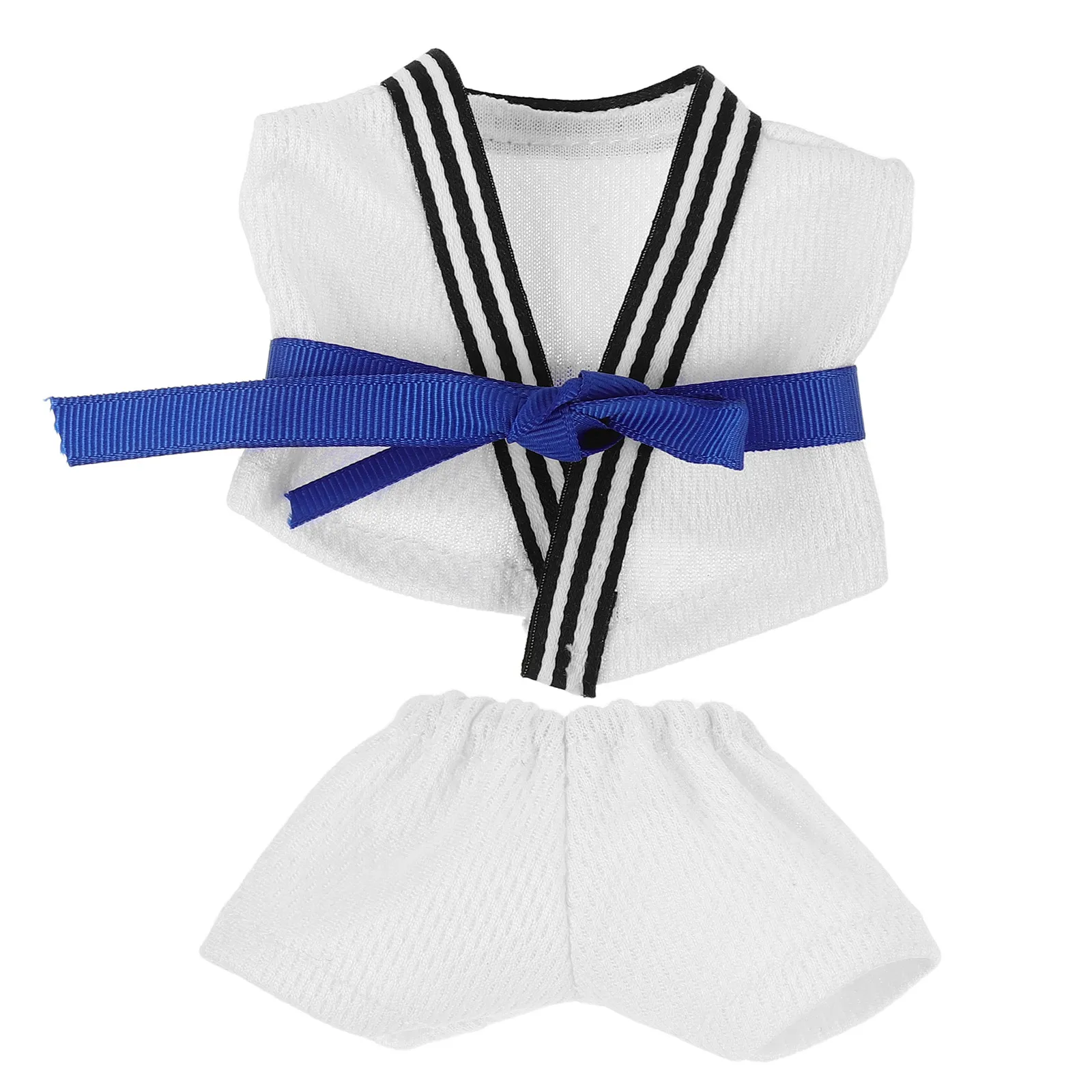 

1Set Karate Taekwondo Outfit for 6.7 Inch Martial Arts Uniform Belt Set for Stuffed Animal Clothes Role Play Costume