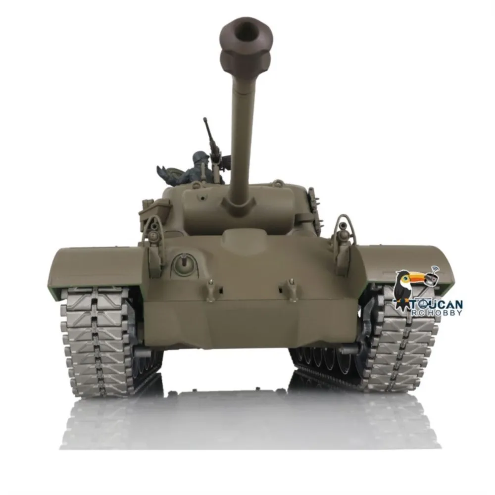 Henglong 1/16 7.0 Personalizzato M26 Pershing RTR RC Carro Armato Giocattolo di Controllo Remoto 3838 Tracce In Metallo Ruote 2.4GHz Controllo Effetti di Battaglia