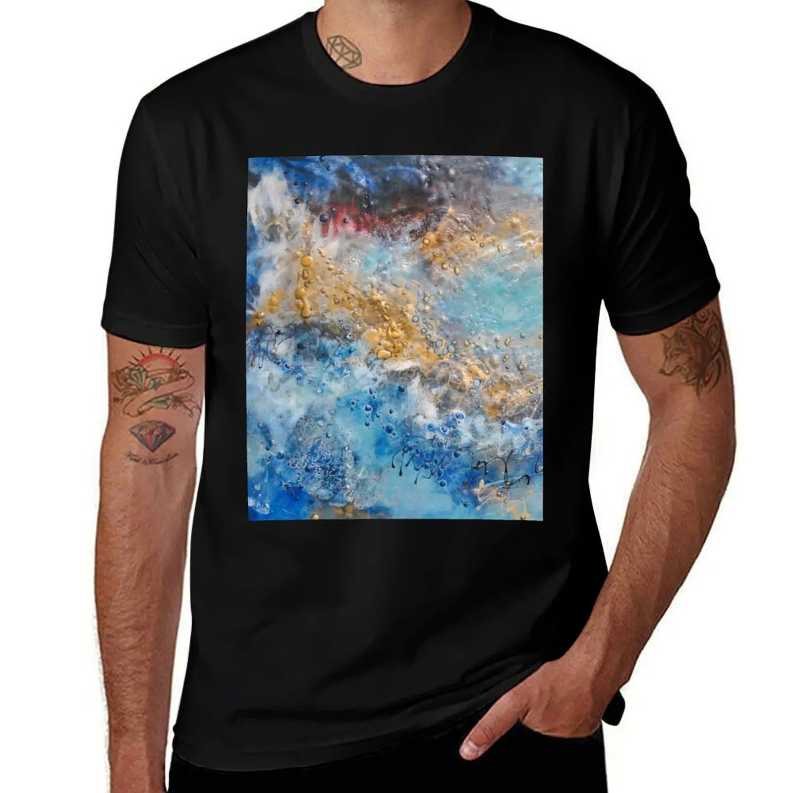

Raku Graffiti IV T-Shirt Daily Casual Short Sleeve Tee Shirt