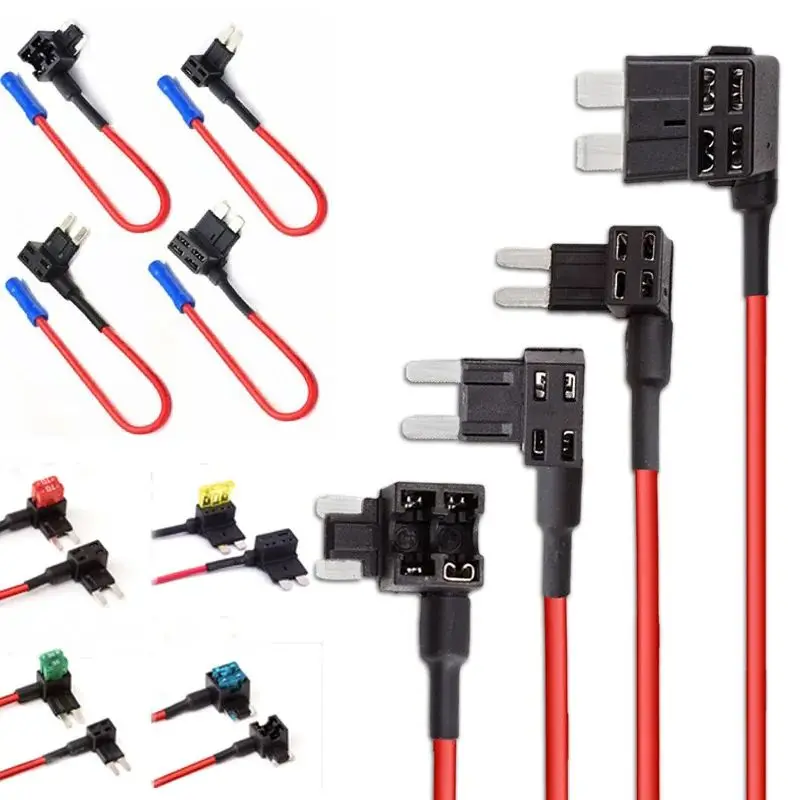 1pcs Medium Small Mini Micro Car Fuse Holder Auto Circuit Take Electrical Appliances for GPS Navigation Driving Recorder 12V 24V