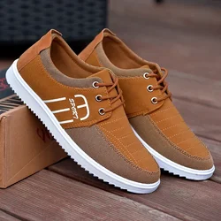 Men's Sneakers Lightweight Canvas Shoes Summer Mens Vulcanized Shoe Breathable Work Shoes Lace-ups Men Driving Shoes Zapatillas