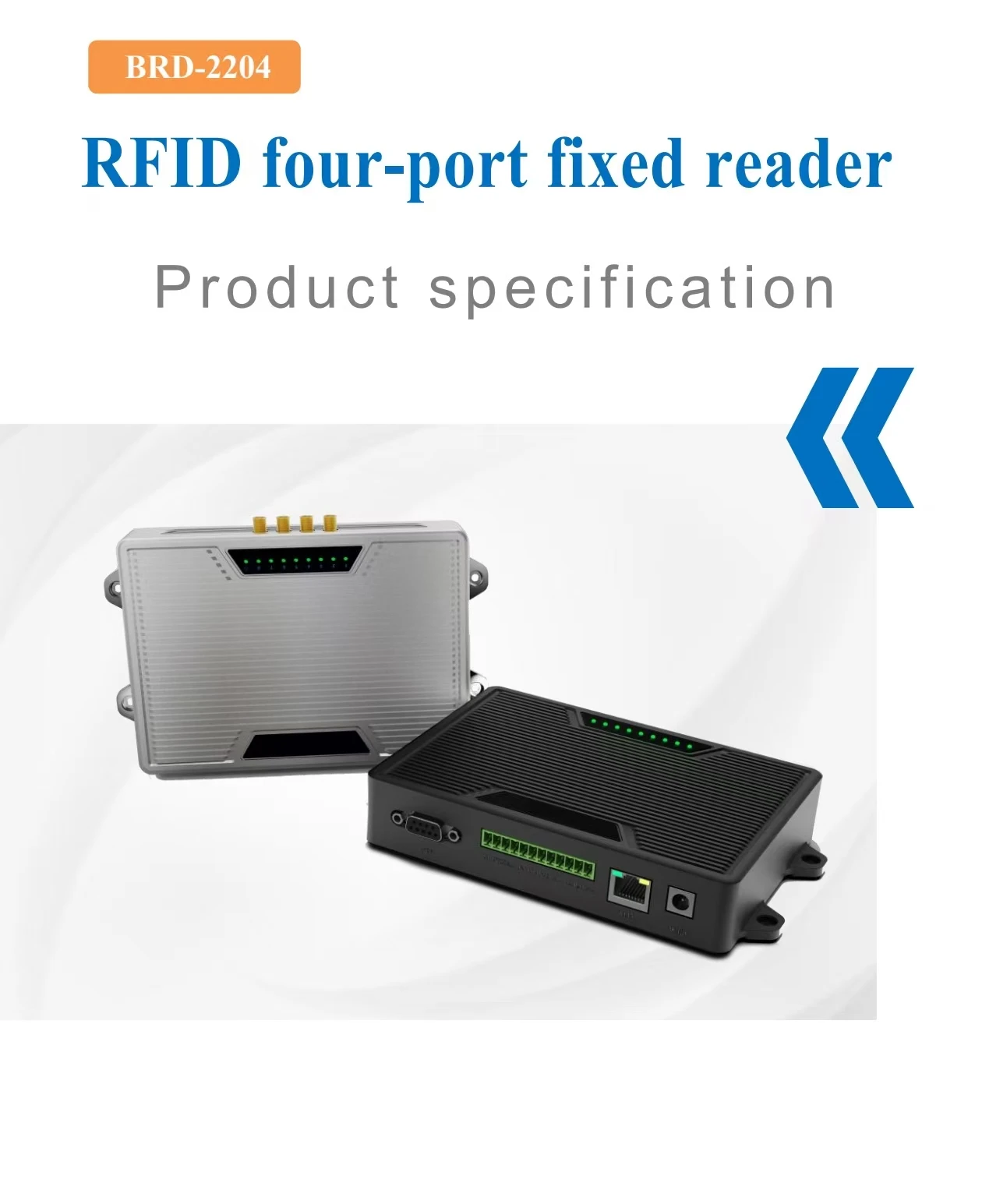 BRD-2204 Is a High-performance Ultra-high Frequency Four Port Fixed RFID Reader/writer Device