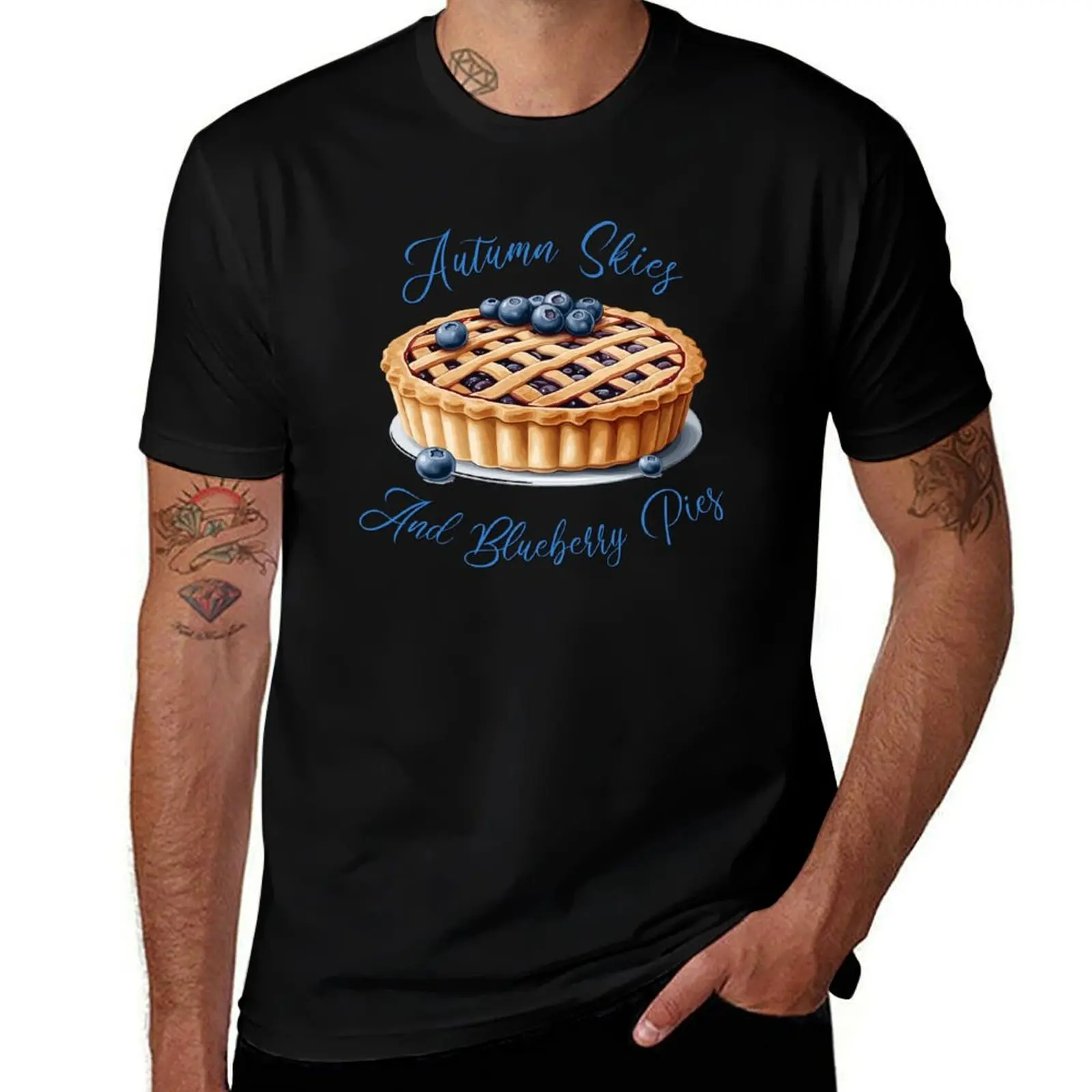 Blueberry Pie Lover Thanksgiving Dessert Design T-Shirt Blouse basketball graphic tees summer clothes black t-shirts for men