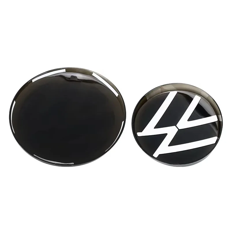 2 قطعة سيارة الجبهة بونيه شواء شارة غطاء غطاء صندوق السيارة شعار ملصق لشركة فولكس فاجن جولف 6 7 8 بولو باسات B6 البديل CC تيجوان أطلس T-ROC #2