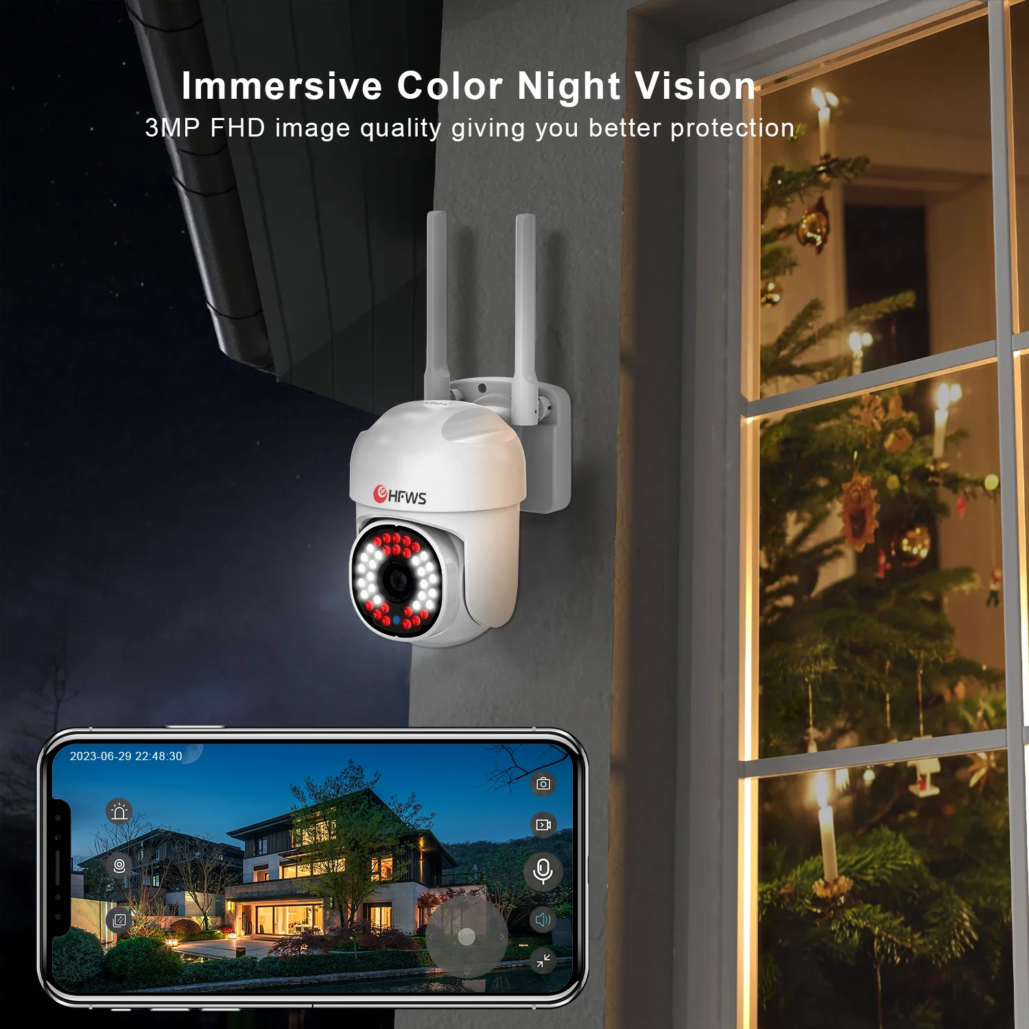 Wireless 360 °WiFi Outdoor Ptz Security Camera Mini Cameras Wifi Video Survalance Camera Security Protection