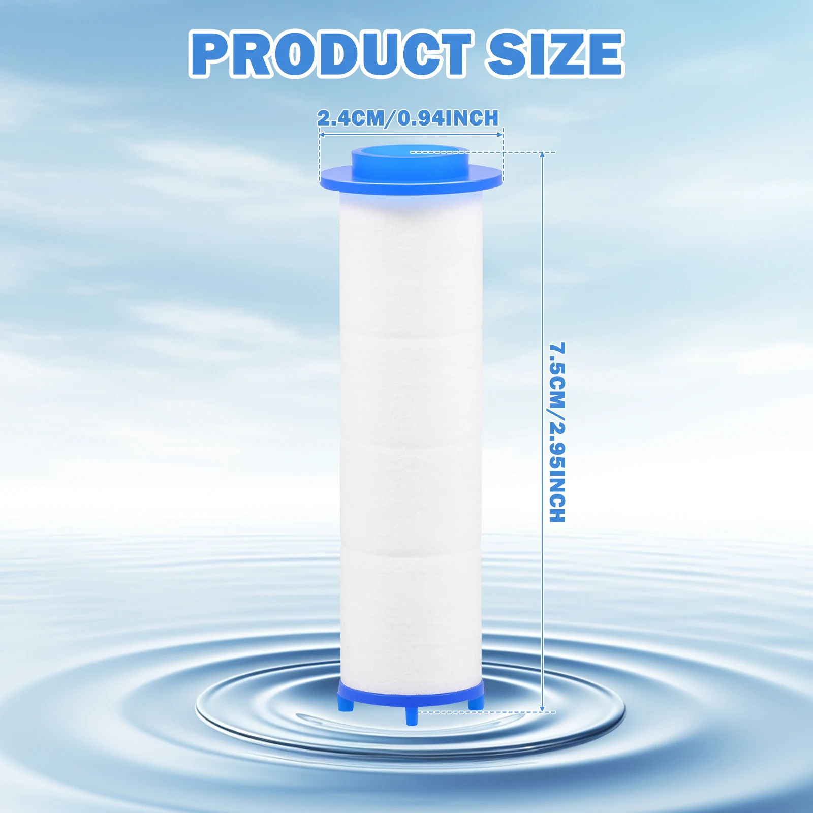 Picture 7: 20Pcs Replacement Shower Filter Cartridge shower water filter Remove Chlorine/Fluoride/Hard Water for Most Hand Held Showerhead