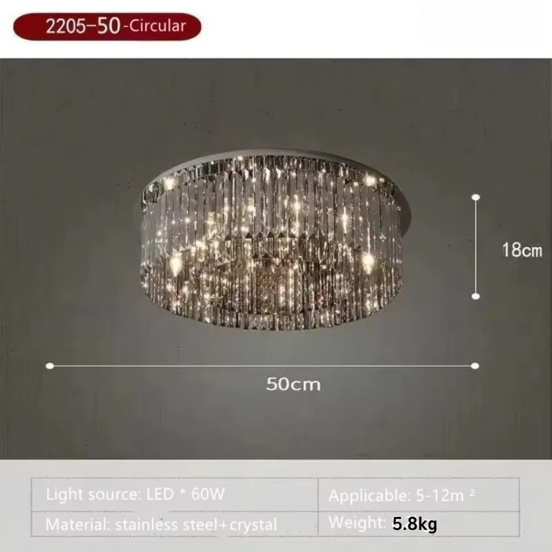 Moderne kristallen LED E14 lampen voor eetkamer, K9 kristallen verlichtingslamp, woonkamer plafondlamp