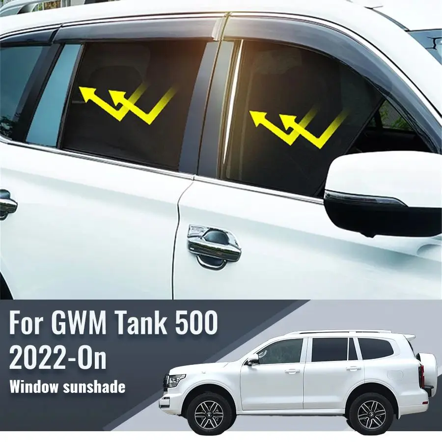 For GWM Great Wall Tank 500 Tank500 2022 2023 2024 Car Sunshade Magnetic Front Rear Windshield Curtain Side Window Sun Shade