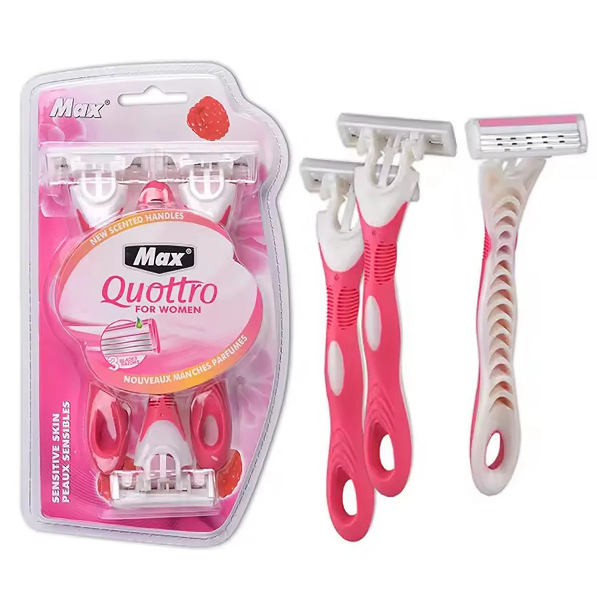 3pcs Women Razor Blade Stainless Steel Body Hair Razor For Ladies Triple Blade Bikini Razor