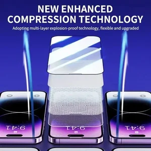 واقي شاشة طلاء خال من الغبار مقاوم للزيوت ، تركيب زجاجي سهل لأجهزة iPhone 13 و 11 و 12 و 14 و 15 Pro Max و Mini XR و 16 و 15 Plus و 3 قطع أفضل 8 مبيعا شاشة مضادة للغبار - رقم 1