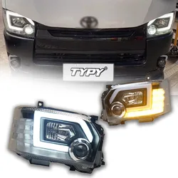 Car Light For Toyota Hiace Headlights 2014-2018LED Head Lamp Assembly DRL Turn Signal Daytime Running Lights