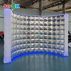 Inflatable Photo Booth Backdrop Photo Booth Enclosure Portable Photoshoot Background Wall for Event Party Wedding Exhibition
