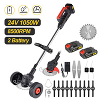 Conentool 24V Cordless Strimmer - Lawn Mower Garden Strimmers with 2 * 2.0Ah Batteries and 15 Blades, Grass Trimmers