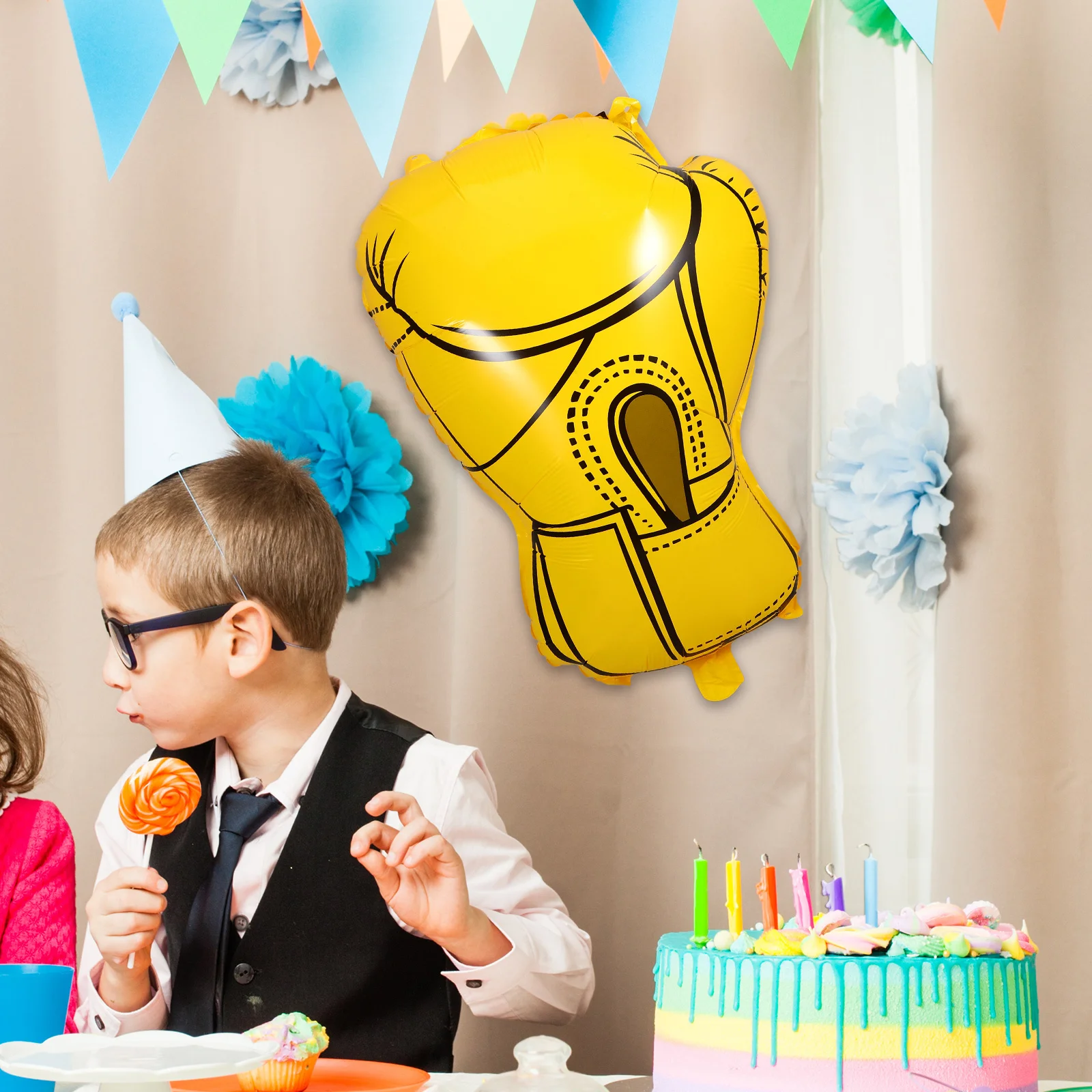 

6Pcs Boxing Gloves Balloons Inflatable Birthday Party Decorations Sports Theme Fun Party Supplies Boxing Gloves Decor