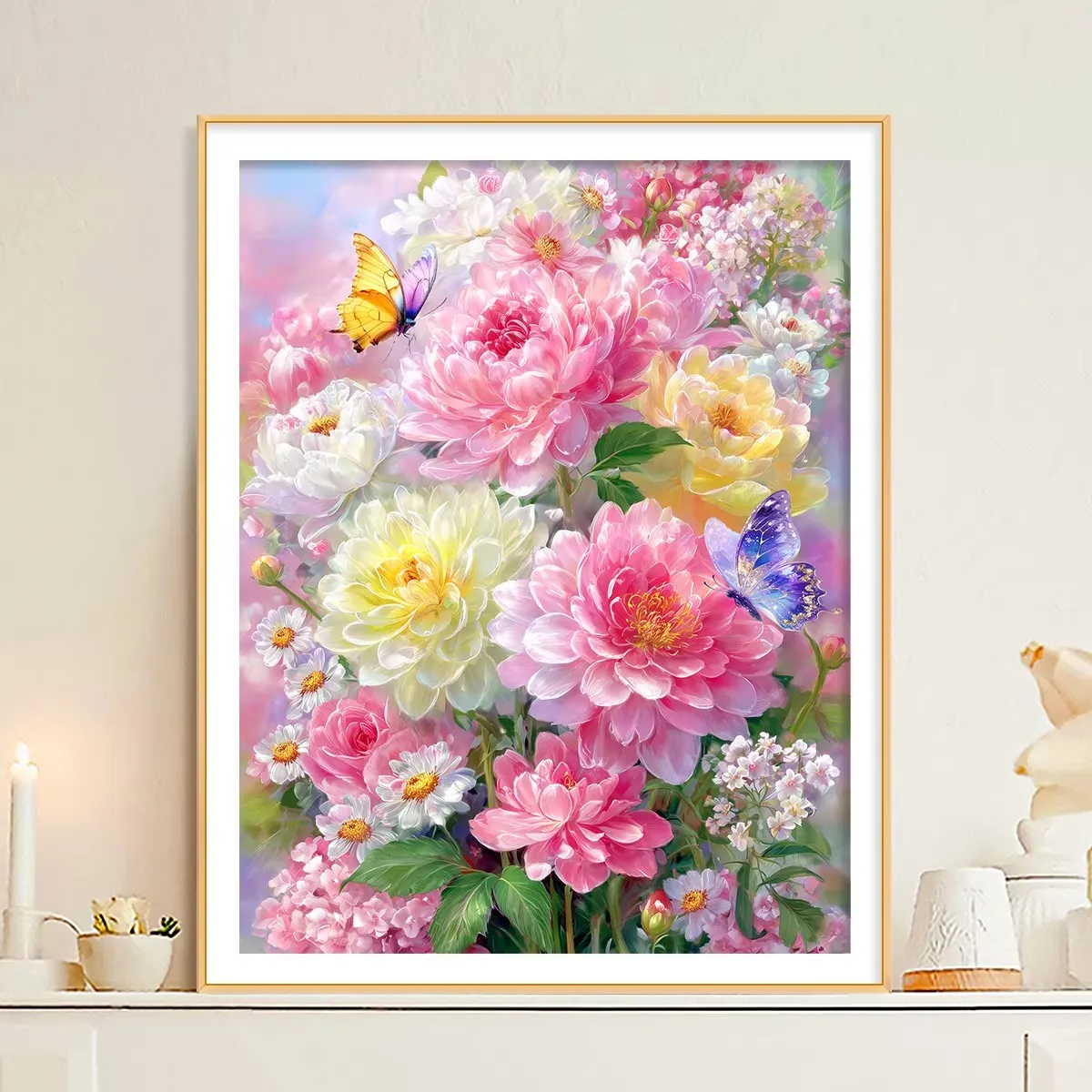 

Набор для вышивания крестиком 11CT с цветными цветами, полный комплект для вышивки, набор для вышивки крестиком с принтом, подарок, декор для дома, новинка