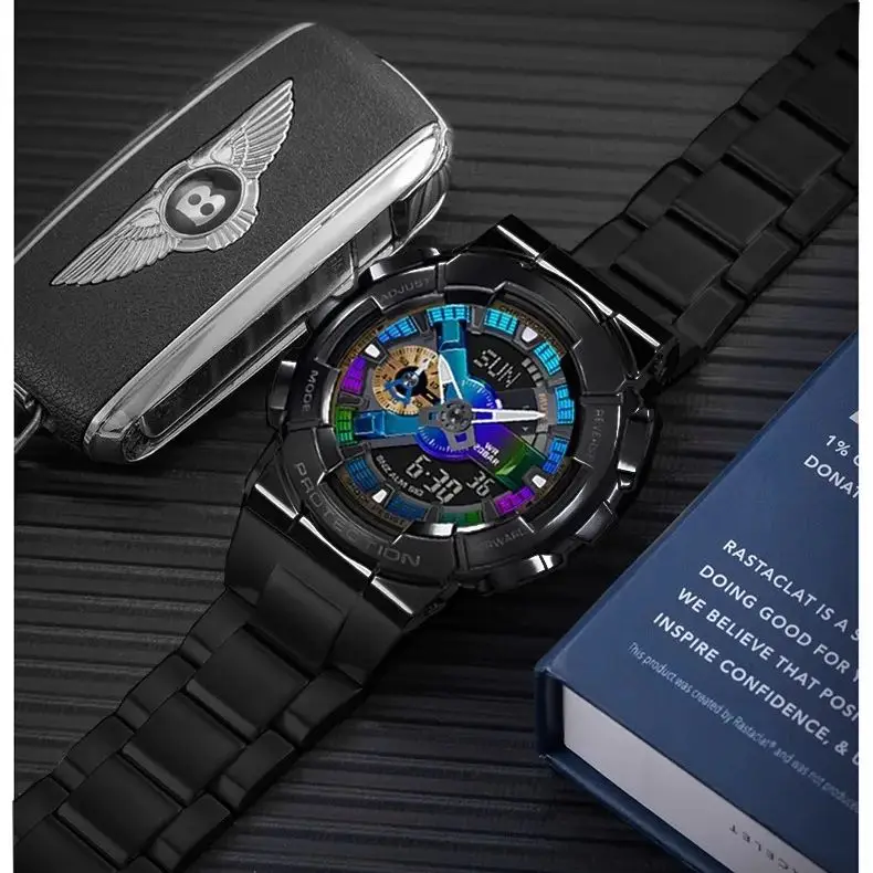 Для Casio Small Gundam GM-110 ремешок для часов G-SHOCK модифицированный GM110 16 мм браслет мужской твердый модный металлический ремешок для часов из нержавеющей стали