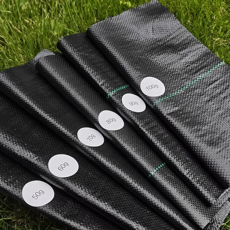 200GSM Thick PP Woven Weed Control Fabric Grass Ground Sheet for Farm Greenhouse Fruit Garden Construction