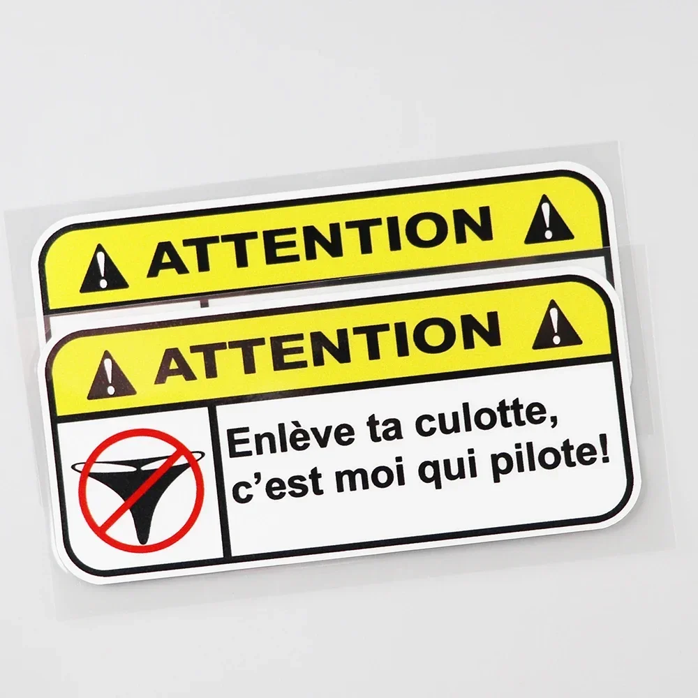 Autocollant de voiture en PVC, culotte d'avertissement, humour, amusant, dérive, 14.6cm x 9.3cm