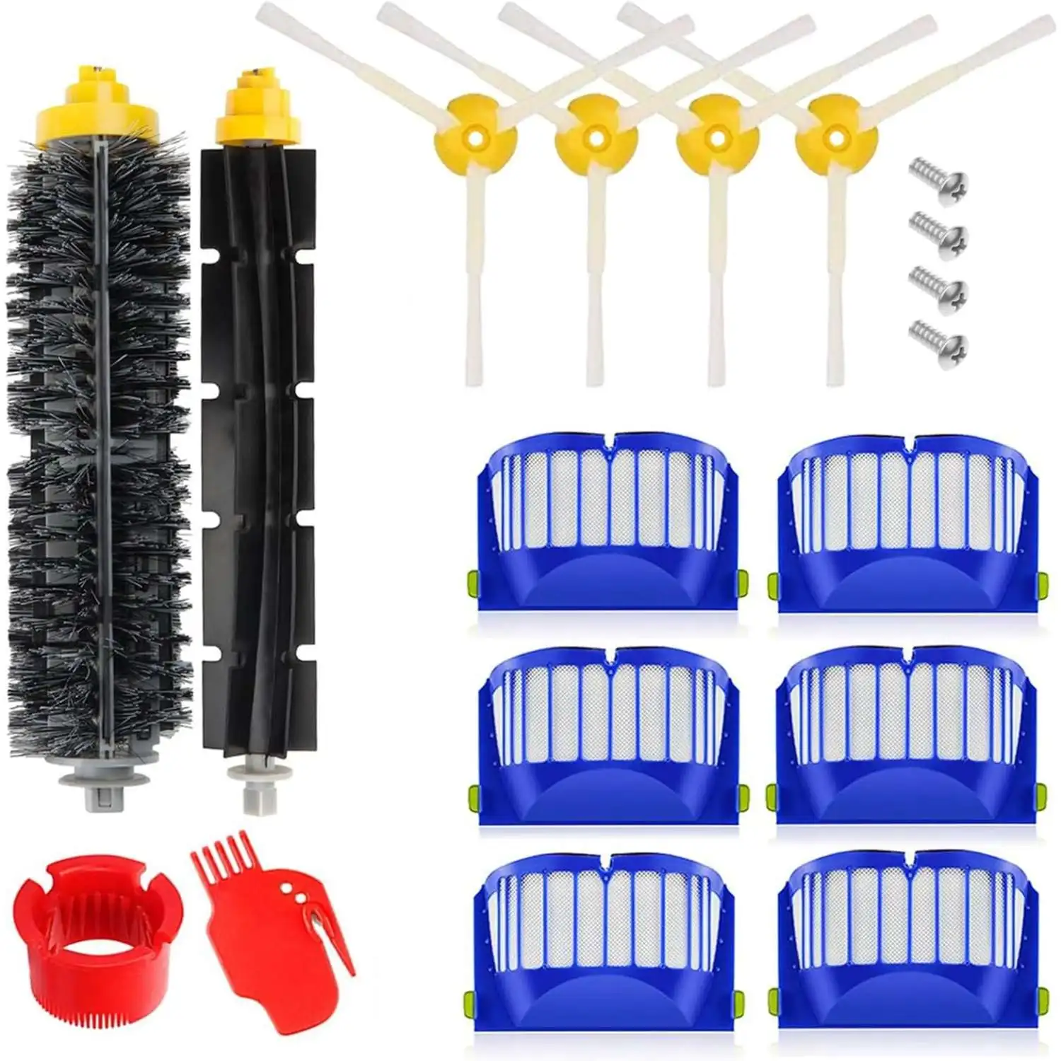 

For iRobot Roomba 600 604 605 606 610 620 630 631 632 639 640 650 651 660 669 671 672 Accessories, Main Brush Side Brush Filters