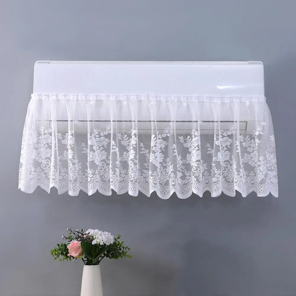 Air Conditioning Cover External Windshield Curtain Anti-Direct Flower Applique Lace AC Vent Cover Deflector