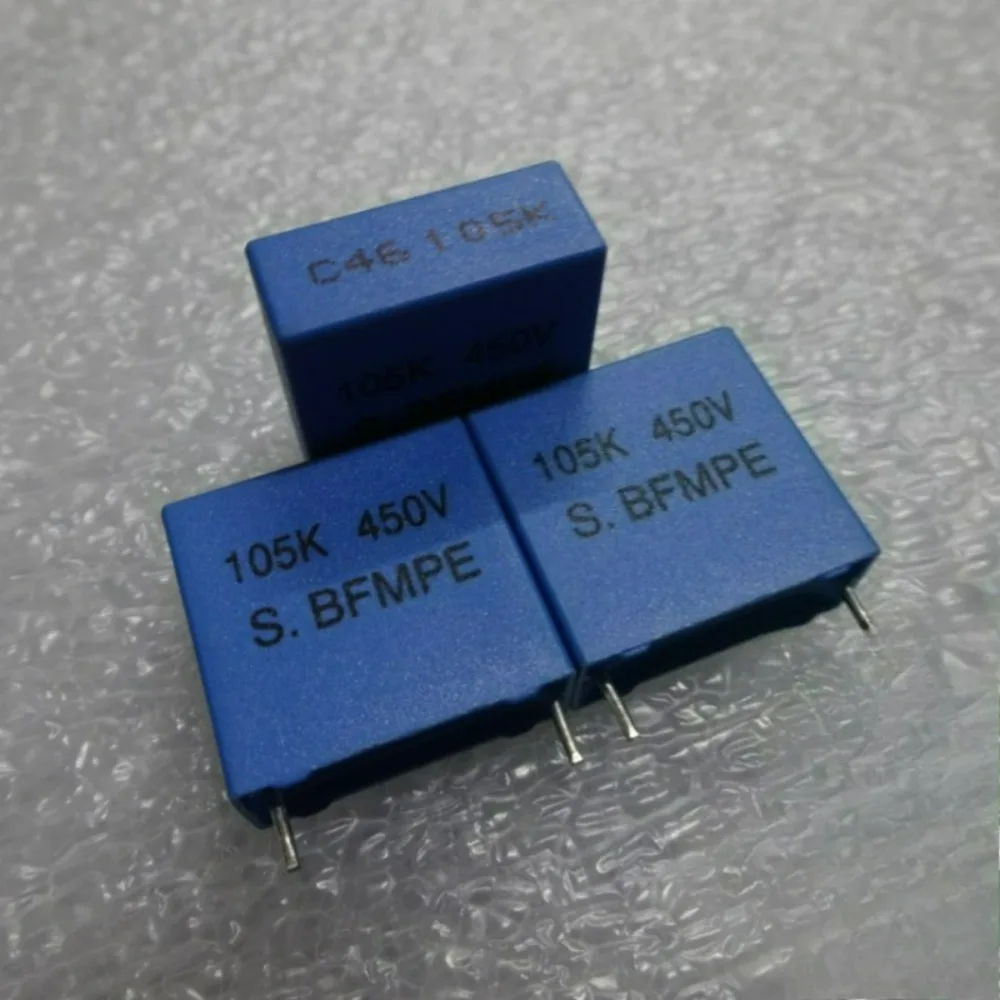5pcs/lot SUNG HO BFMPE 1.0uf 450V 1u0 1uf 105 K Brand New 15mm Film Capacitor (Height: 17mm)