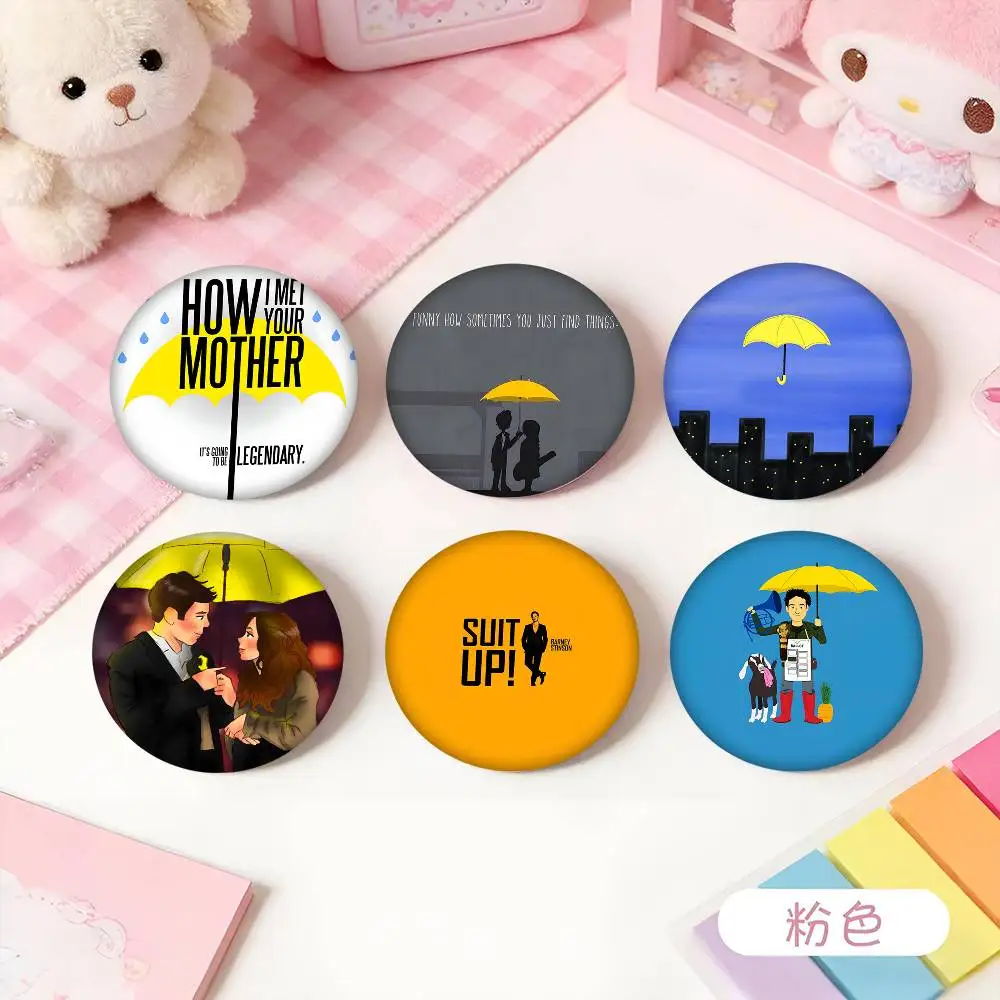 1pc How I Met Your Mother Cartoon Style Badge Brooches On Backpack Decoration Round Enamel Pins For Accessorys
