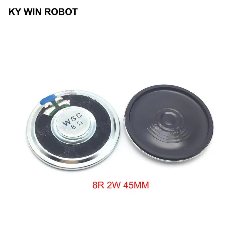 

2pcs/lot New Ultra-thin speaker 8 ohms 2 watt 2W 8R speaker Diameter 45MM 4.5CM thickness 5.5MM