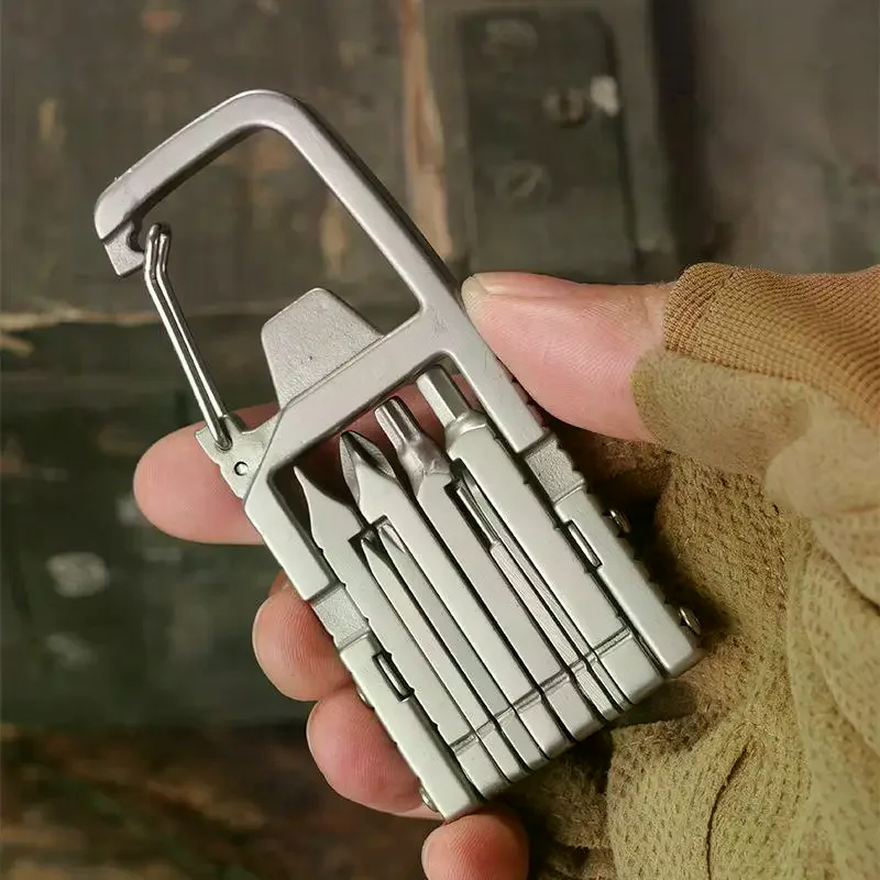 

13 In 1 Multifunction Stainless Steel Tool Combination Folding Outdoor Tools Screwdriver Wrench Keychain