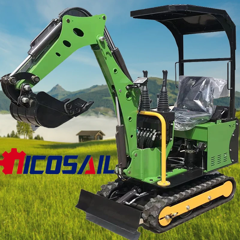 

Mini Excavator 0.8 Ton High Quality Hydraulic Diesel Minibagger Small Crawler Excavator Diggers for Sale customized