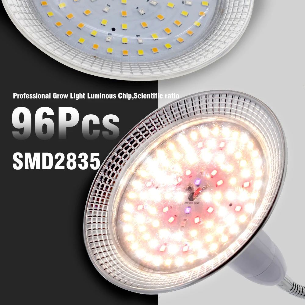 E27 18W Espectro Completo LED Grow Light Sunlike Phytolamp Bulb para Plantas Flor Estufa Tenda Hidropônica