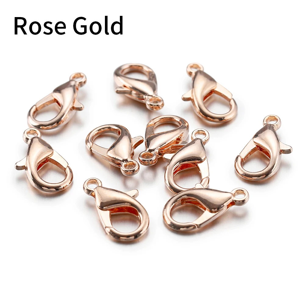 100pcs Lobster Clasps for Bracelets Necklaces DIY Hooks Chain Closure Accessories for Jewelry Making Findings Wholesale image 5