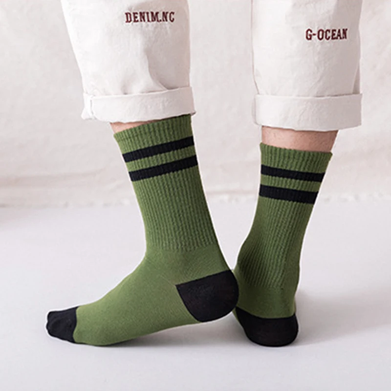 4 Pairs Hohe Qualität Männer Mode Sport Socken Herbst Und Winter Business Schweiß Absorbieren Atmungsaktiv Verdickt Warme Baumwolle Socken