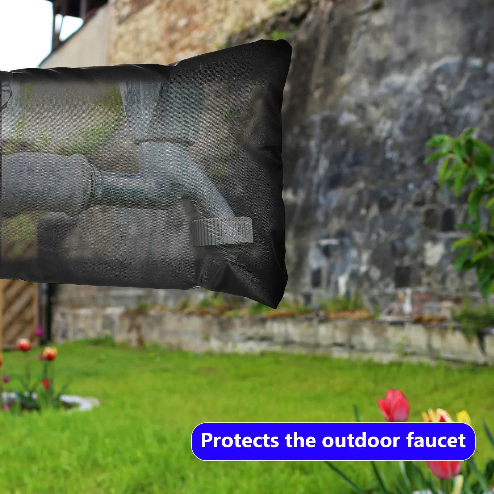 2Pcs Outdoor Faucet Protector Covers Thick Thermal Tap Jackets for Winter Frost Protection Full Coverage Easy Install Garden