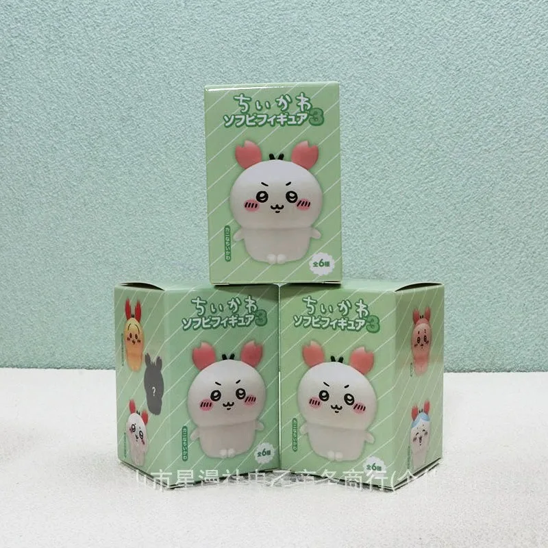 Chiikawa Crab Costume PVC Figure Set Cute Anime Collectible Mini Dolls Usagi Hachiware Mascot Kawaii Desk Decoration Gift Toy