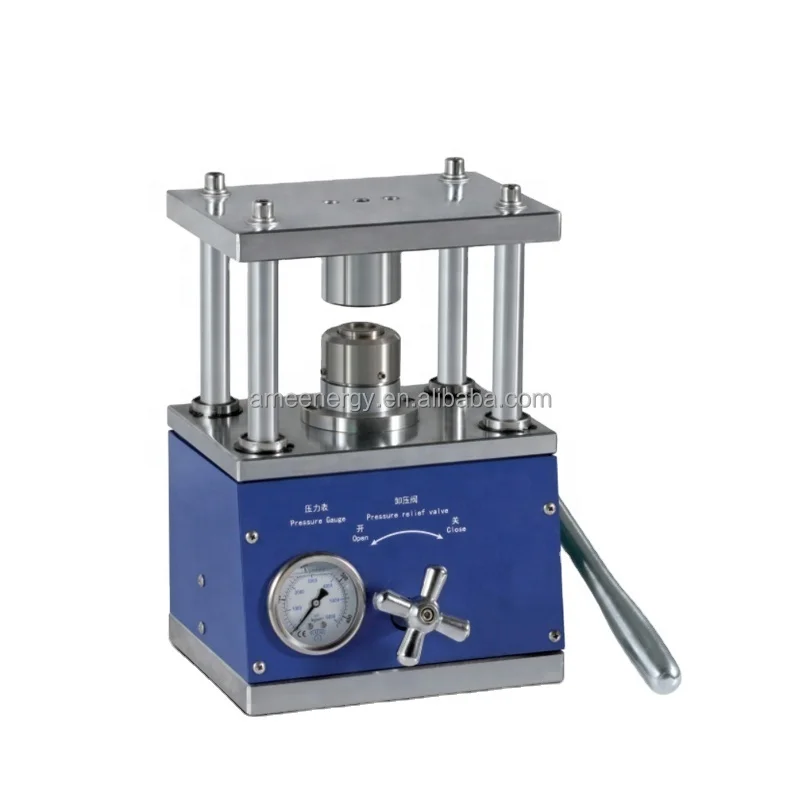 Coin Cell Hydraulic Crimping / Sealing Machine with Assembly Mold and Disassembly Molds