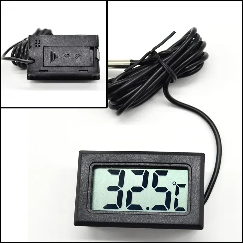 Mini LCD Digital Thermometer Temperature Meter Tester Gauge W/ Waterproof Probe Refrigerator Fridge Thermometer