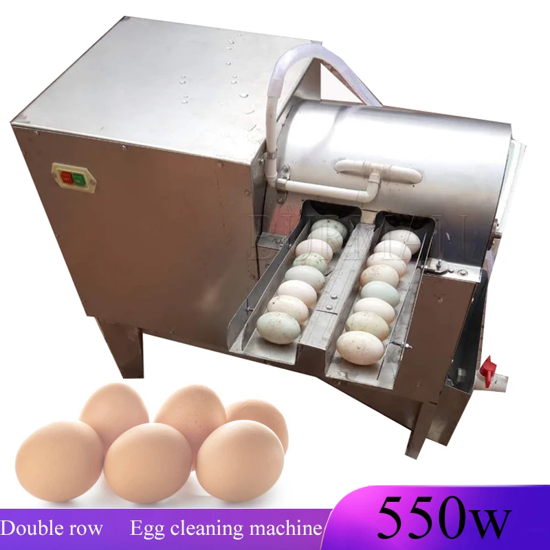 Double Row Electric Water Recycle Use Hen Egg Cleaner Equipment Duck Egg Washing Machine