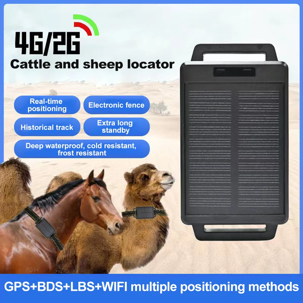 Tracking Software Long Standby 7800mah Waterproof Solar Collar Cow Cattle Smart Animal Gps Tracker with App Control