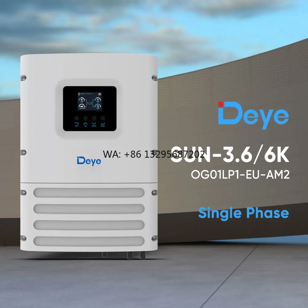 

Hot Selling Deye Sun-3.6/5/6k-ogo1lp1-eu-am2 Off Grid Single Phase 3.6kw 5kw 6kw Solar Inverter