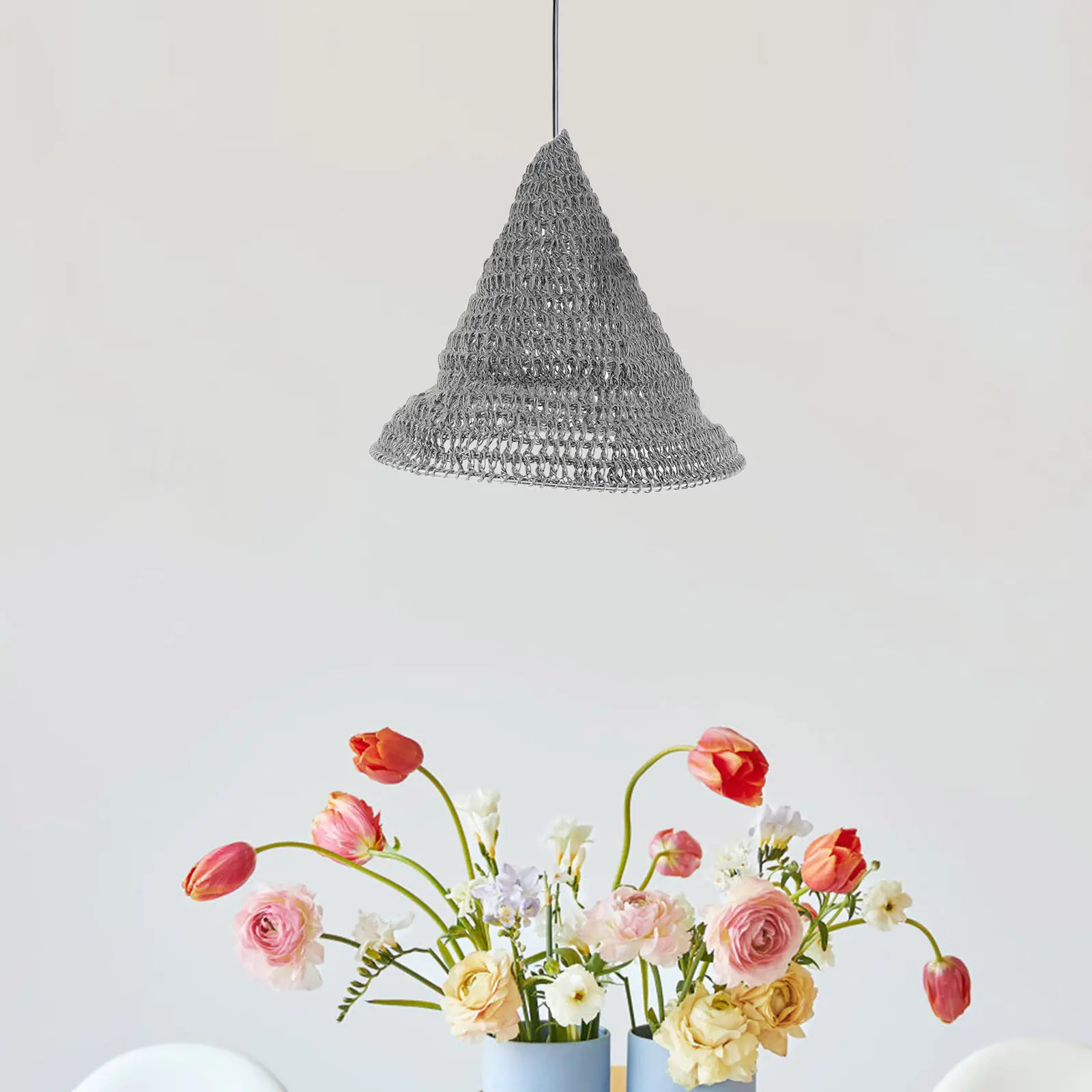 3Pcs Handwoven Rope Lampshade Boho Design Decorative Ceiling Light Cover Soft Light Diffuser for Living Room Boho Lampshade