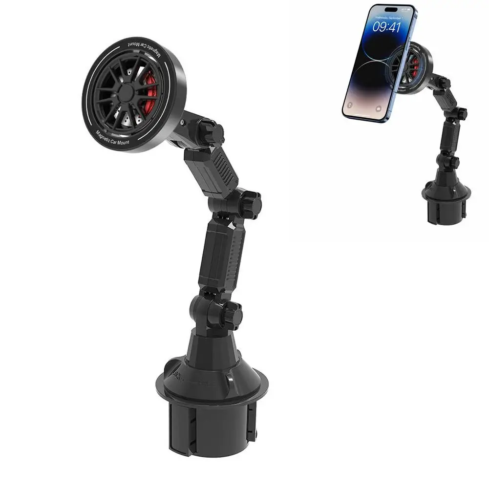 Auto-Getränkehalter-Handyhalterung mit starkem Magnet und 360-Grad-Drehung für das Armaturenbrett ° Mehrgelenkarm, universeller Handyhalter – Detail 2