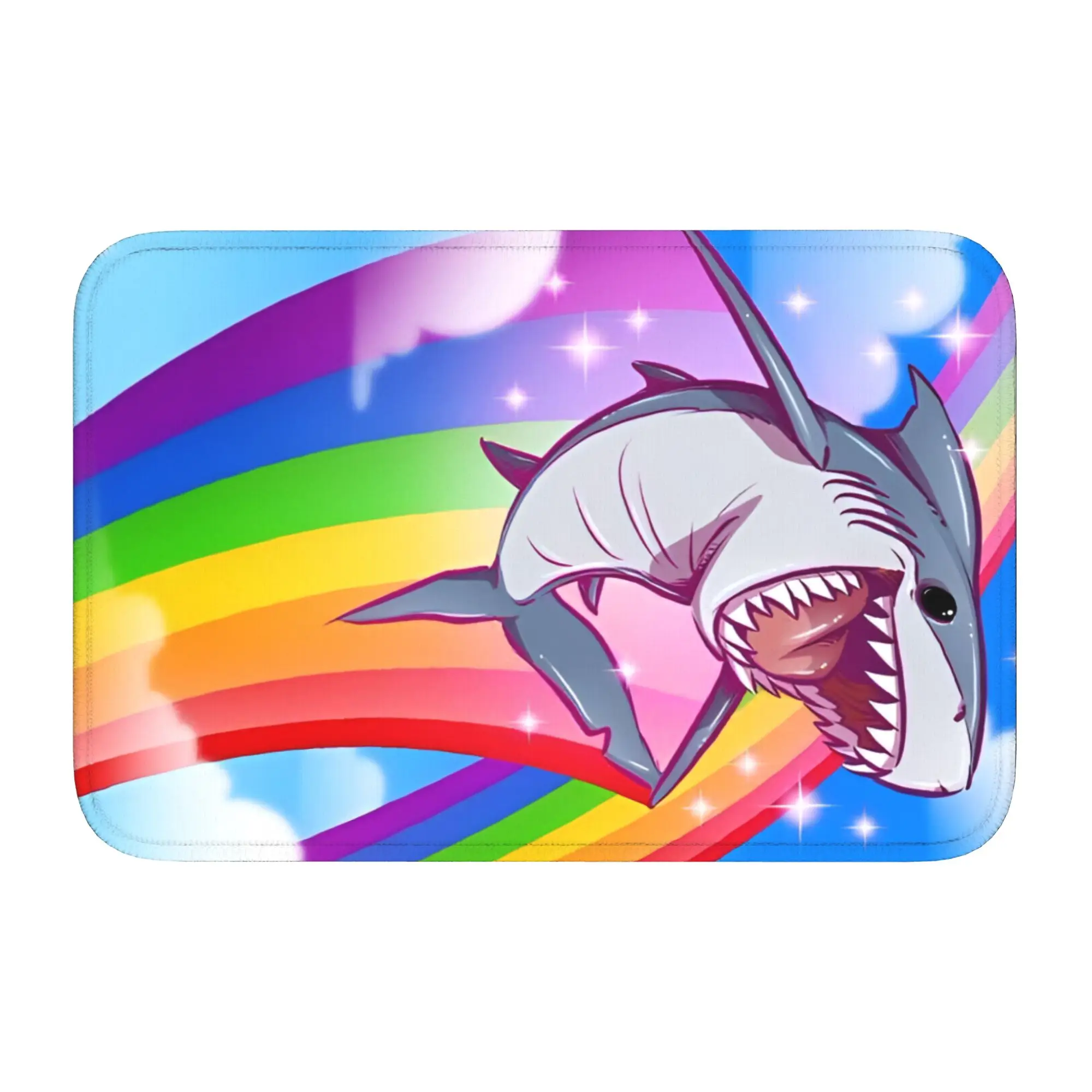 Custom 3D Illusion Fish Shark Doormat Anti-Slip Entrance Welcome Kitchen Bathroom Floor Door Mat  Toilet Living Room Carpet Rug