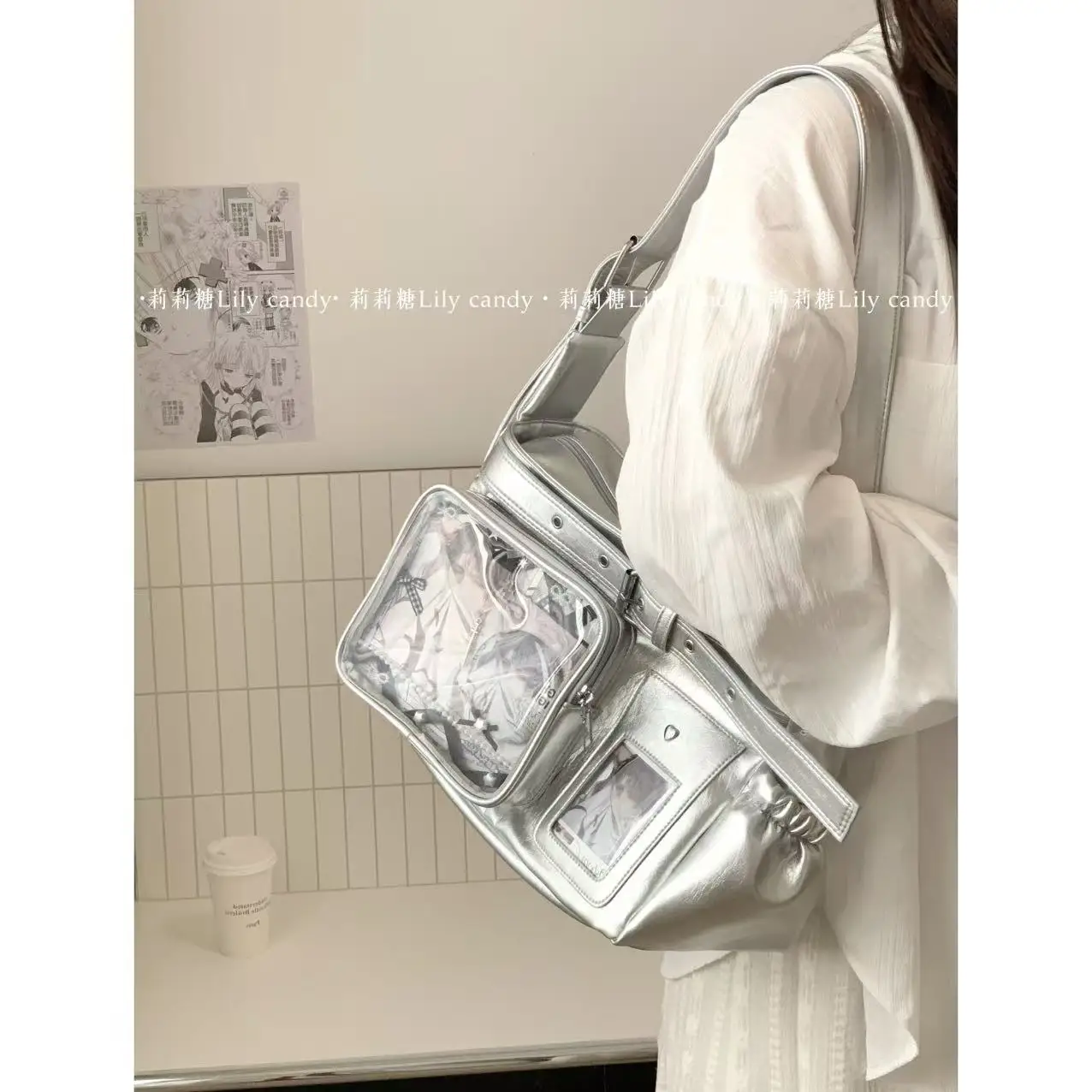 New Original Two-dimensional Comic Show Lta Bag Women's Leisure Large-capacity Versatile Commuter Shoulder Messenger Bag Female