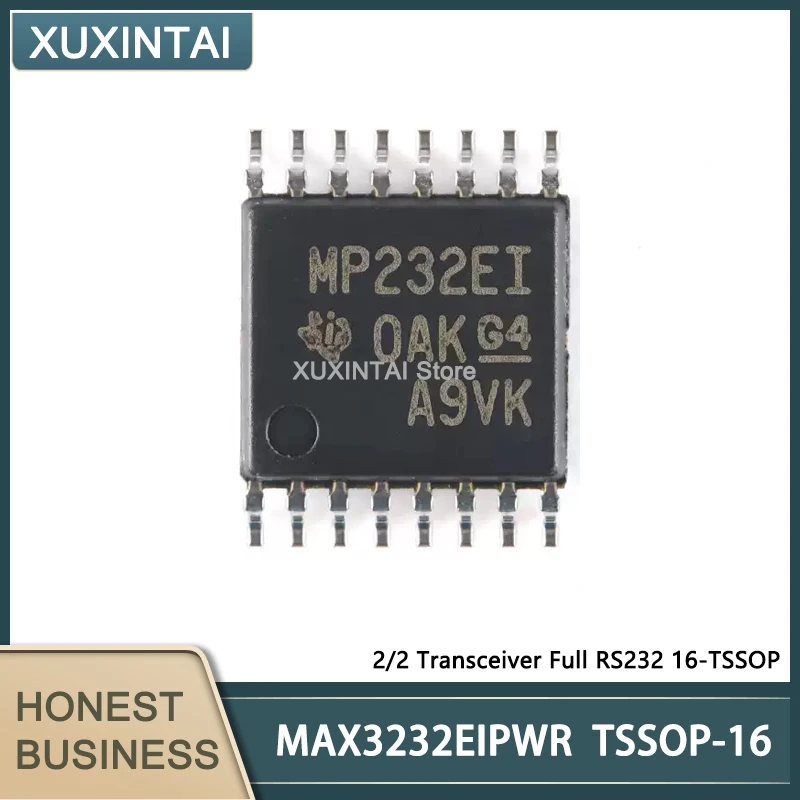 20Pcs/Lot New Original  MAX3232EIPWR  MAX3232 2/2 Transceiver Full RS232 16-TSSOP