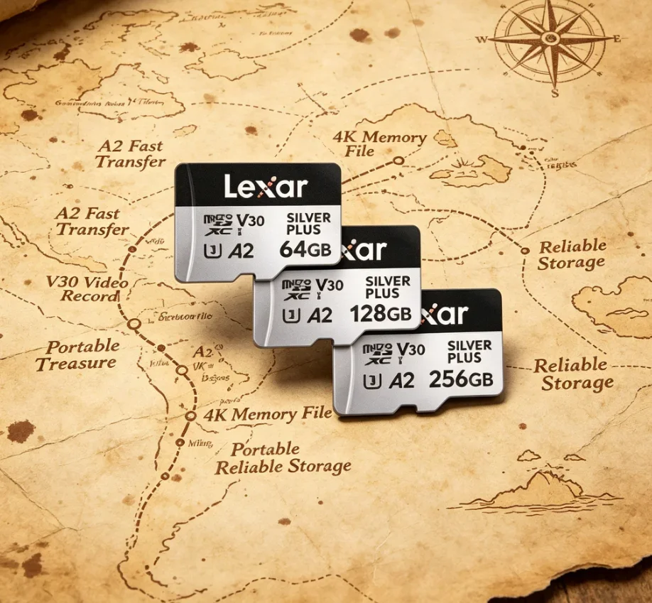 監視用特殊lexar-silver-plusマイクロsdカード-v30-a2-u3-長寿命書き込みストレージカード-家庭用セキュリティ-車載カメラ用
