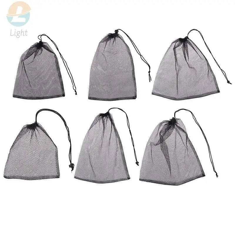 1PC Coarse Mesh Filter Media Drawstring Bag Aquarium Nylon Reusable Pouches For Activated Carbon Bio Balls Fish Tank Filtration